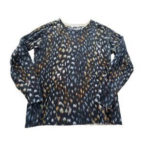 Equipment Femme Womens Cashmere Spotted Crewneck Sweater Size LG